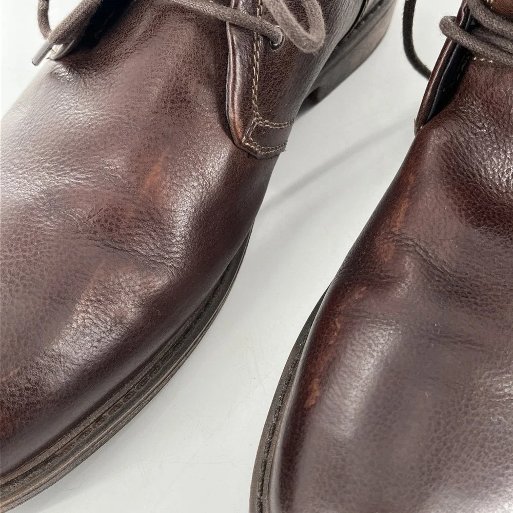 Johnston & Murphy Mens Tan Chukka Full Grain Leather Plain Toe 9 Tumbled Pebbled